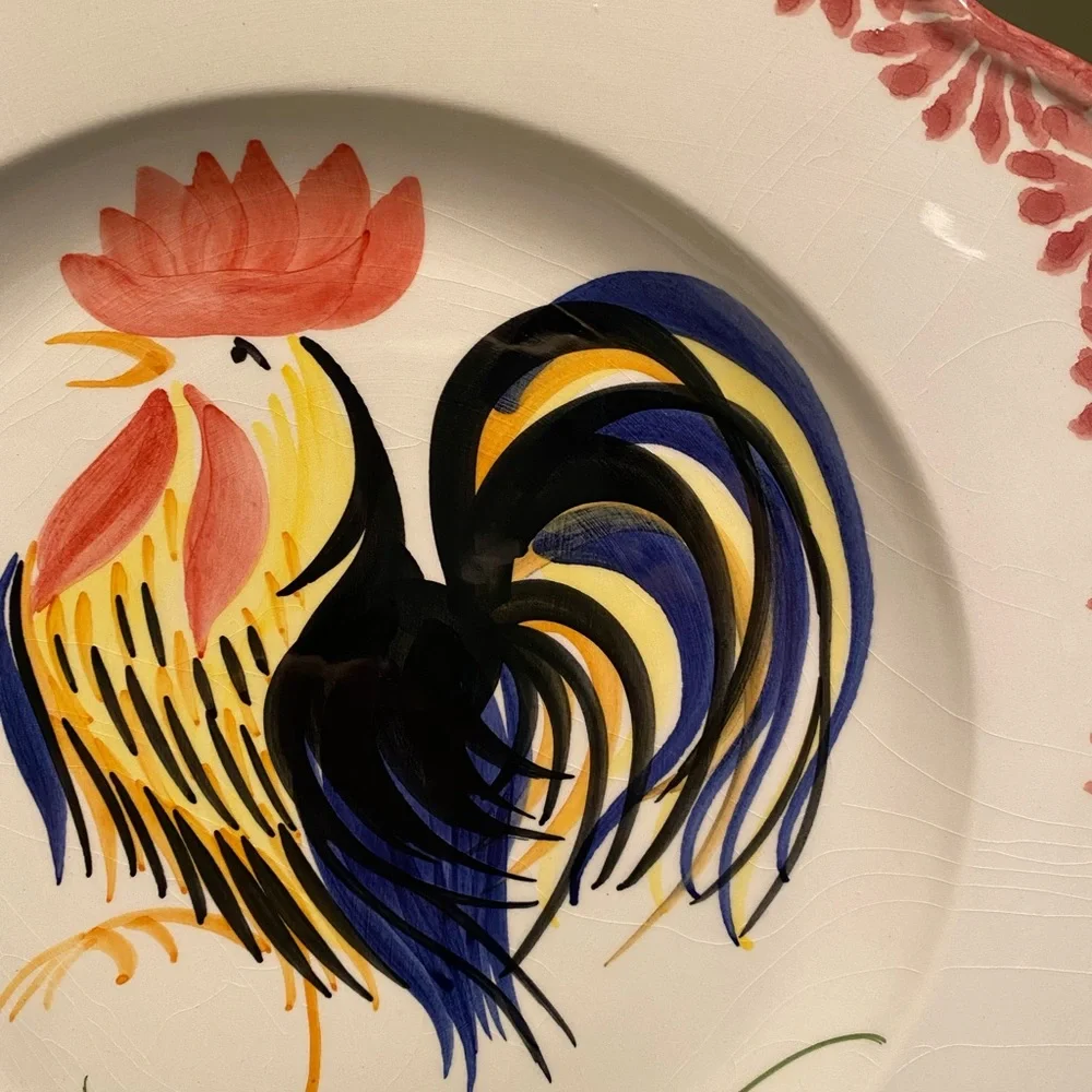 Square rooster plate - Picture 3 of 8